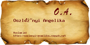 Oszlányi Angelika névjegykártya